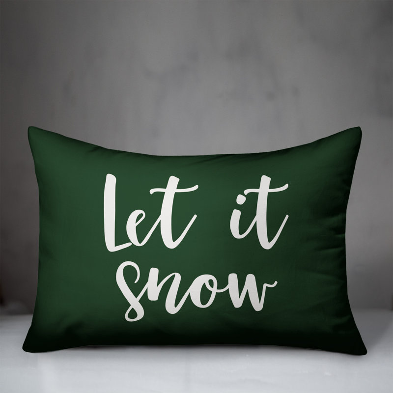  Coussin Let it Snow, Vert foncé