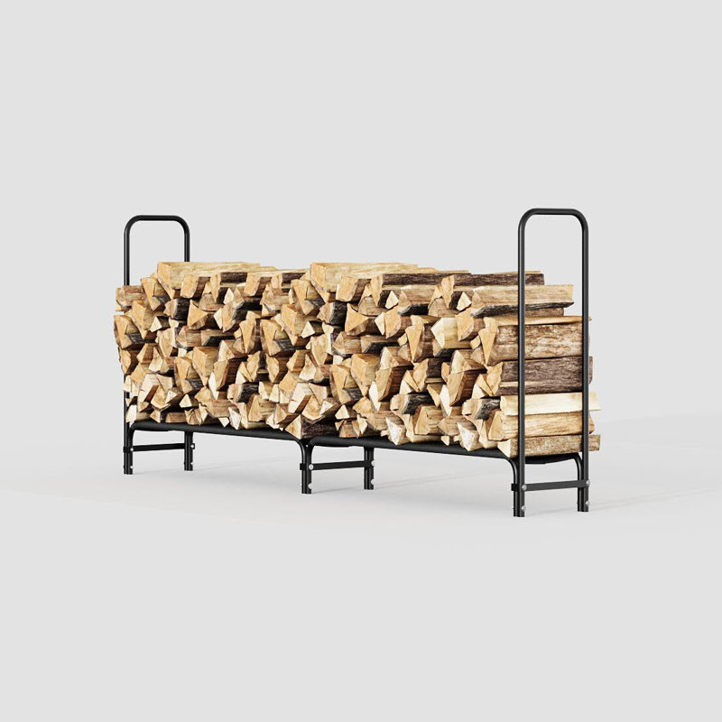Porte-bûches de bois d'extérieur et d'extérieur 4/8 pi
