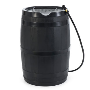 FCMP Outdoor 45 Gallon Outdoor Rain Water Catcher Barrel Container