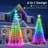 6ft 191 Led Christmas Cone Tree Smart Light With 125 Modes Diy Timer Remote Dimmable Artificial Christmas Tree For Porch Yard Patio Indoor Outdoor Xmas Holiday Decor