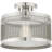 1 Light Semi Flush mount ceiling light fixture with Stainless Mesh Shade-442282950