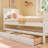 Modern Twin Size Platform Bed with Trundle and Drawers-751320280