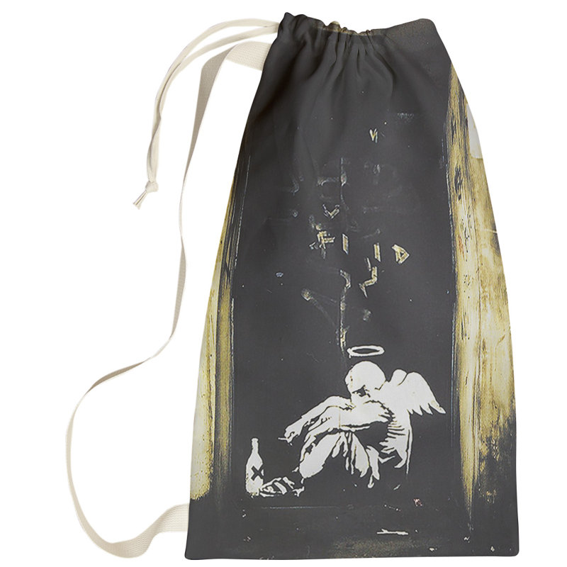 Fabric Laundry Bag with Handles, Large (36" H x 28" W x 1" D)