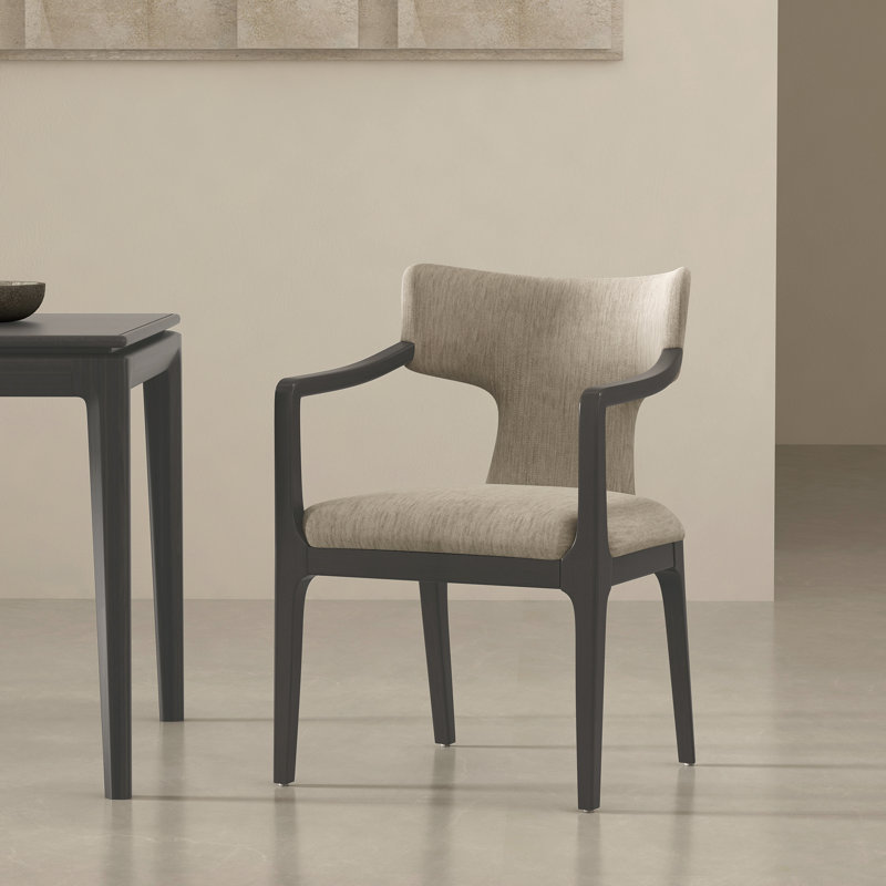 Fauteuil de salle à manger Eloria, Taupe