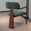 Chaise avec accoudoirs vert foncé 25,59 "(ensemble de 2)