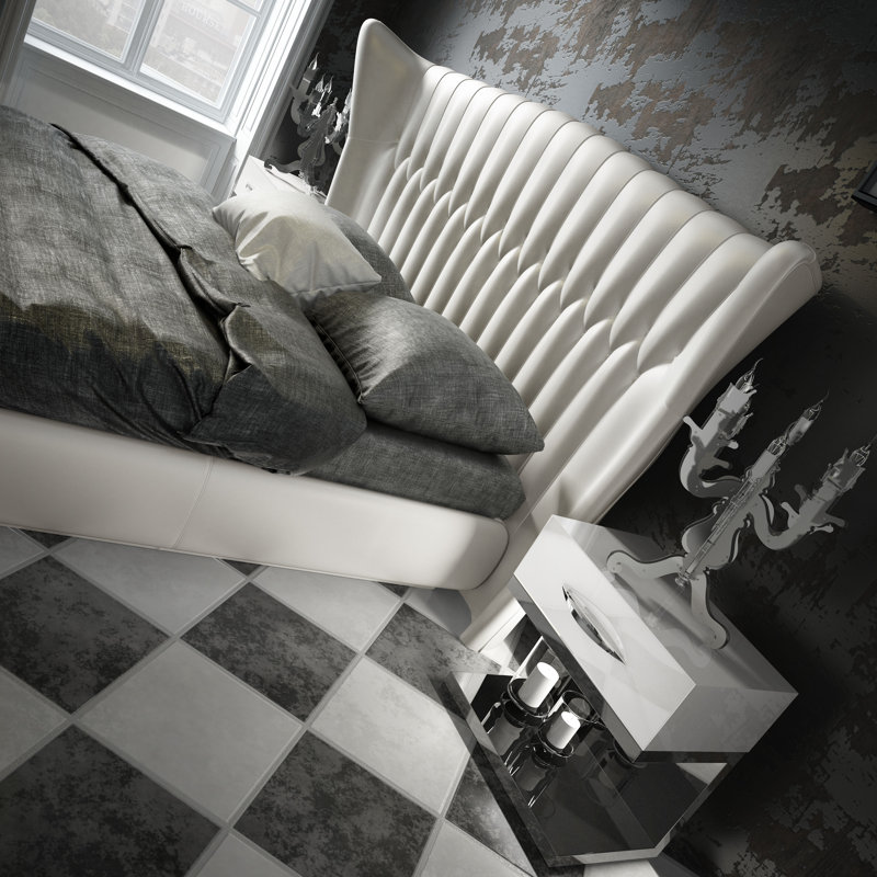 Annalya Upholstered Bed, High Gloss, King