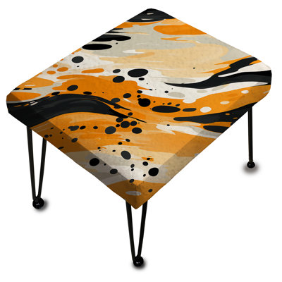 Multicolore artistique Expression II - Repose-pieds rectangulaire abstrait