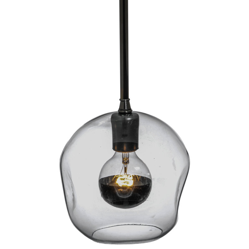 Luminaire suspendu géométrique simple à 1 lumière, H 45,5 po x l 8,5 po x P 8,5 po