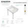 Monarch Marble Rectangular Console Bathroom Sink with Overflow
