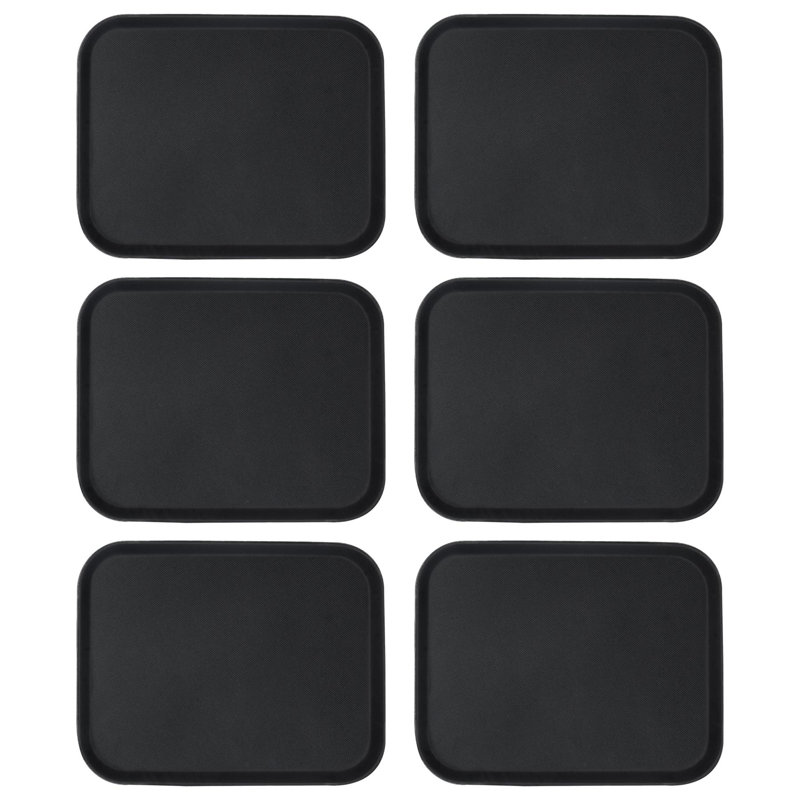 Argon Tableware - Rectangular Non Slip Serving Trays - Set of 6, 2cm H x 45.50cm L x 45.50cm W