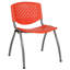 Chaise empilable en plastique Memphis d'une capacité de 880 lb avec structure thermolaquée-29577317