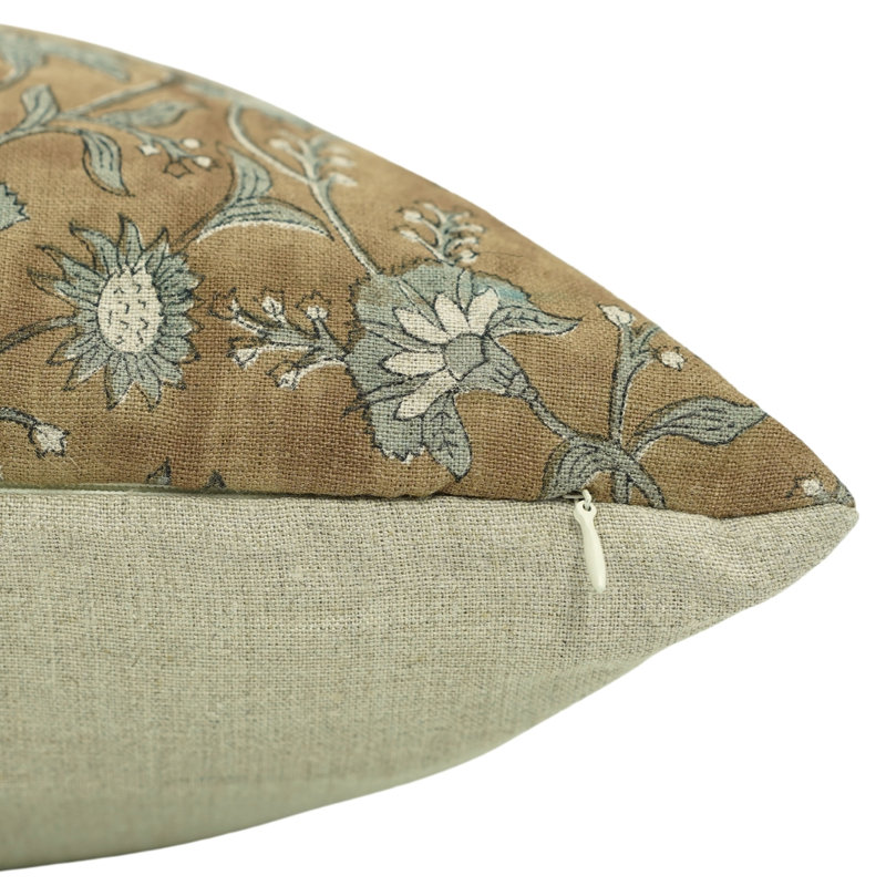 Housse de coussin intérieur / extérieur Floral Linen, H 16 po x l 16 po