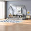 Lits avec rangement, structure en bois de pin pour chambre d'enfant moderne