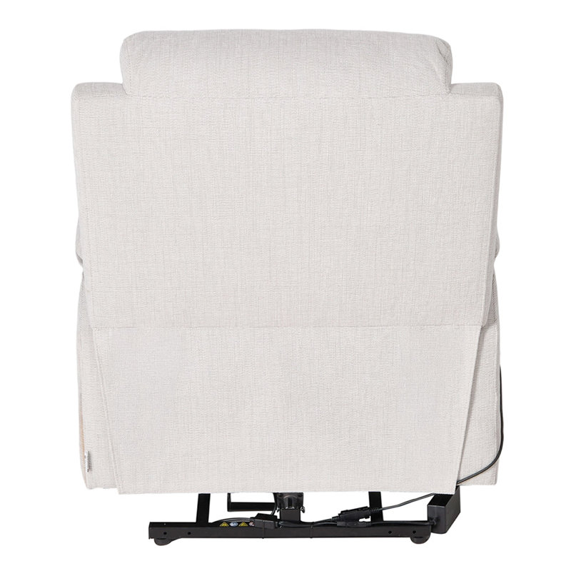 75cm Wide Chenille Wall Recliner Standard Recliner, White Beige