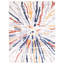 Tapis abstrait bleu marine / blanc-491434093