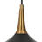 Justyce 1 - Light Small Black/Brass Pendant