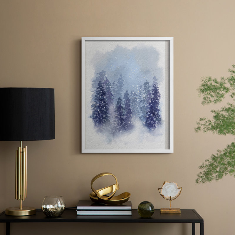«Driven Snow II», reproduction encadrée - bois massif, H 15 po x l 12 po, Blanc