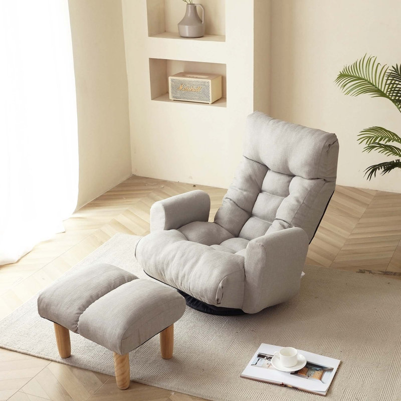 Fauteuil rotatif polyvalent avec tête et taille réglables pour une détente ultime