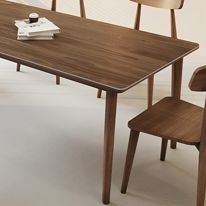 Retro rock plate dining table sets, 29.52"H x 62.99"L x 31.49"W