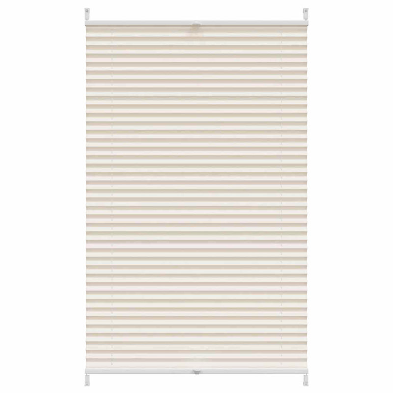 Room Darkening Pleated Blind, Cream, 70cm W x 125cm L