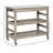 HOMCOM Rolling Kitchen Cart with Stainless Steel Countertop,2 Shelf and Castor Wheels, Grey