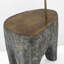 Anne-Marie Barton Lega 36" Sculpted Side Table Reading Floor Lamp in Eclipse with Museum Brass