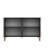 Modern Console Table with Marble - Anthracite & Ephesus Marble, 100% Melamine Coated Particle Board, 0.7-inch Thick | Multiple Shelves, Wall-Mountable, Elegant Gold Accents-2019958556