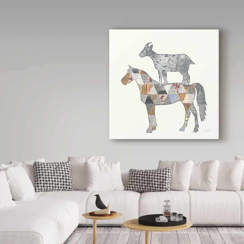 « farm », élément de ferme, reproduction d’acrylique, reproduction sur toile tendue, H 35 po x l 35 po x P 2 po