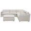 Canapé modulaire rembourré 6 pièces Greeley Ivory