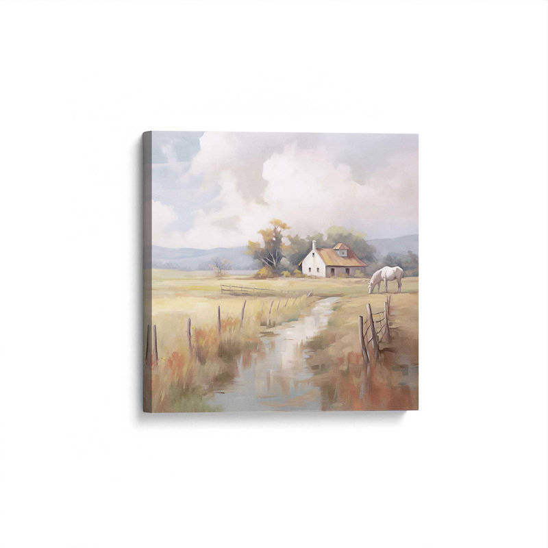 «Countryside Farmhouse», reproduction sur toile, Toile tendue, H 16 po x l 16 po x P 1,25 po
