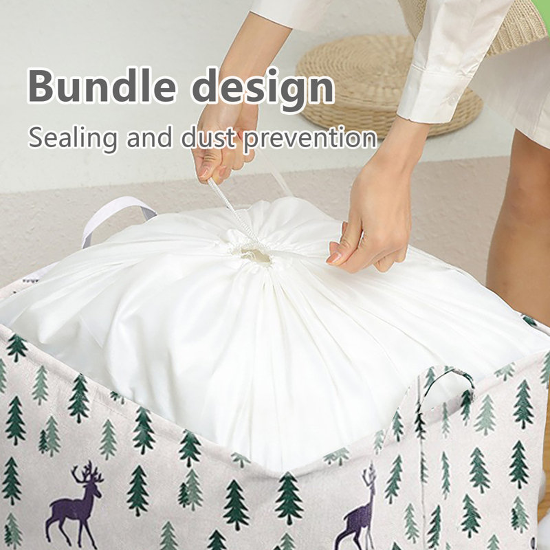 Large Laundry Basket With Handles Foldable Hampers For Laundry With Drawstring Dirty Clothes Hamper For Bedroom