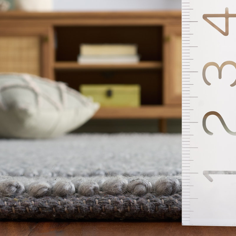 Natura Hand Woven Wool; Cotton; Recycled P.E.T Solid Color Indoor Rug, Rectangle 9' x 12'
