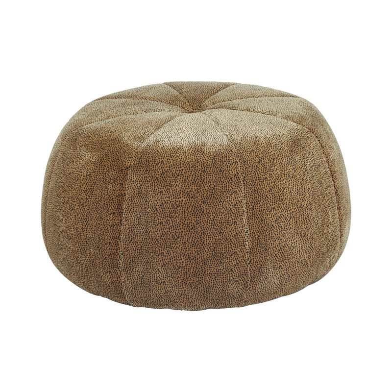 Giulia 82cm Wide Round Animal Print Pouf Ottoman