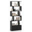 6-tier S-shaped Bookcase Storage Rack Bookshelf With Cabinet Anti-toppling Devices