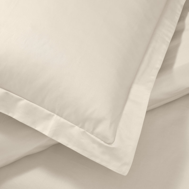 Mellark 1200 Thread Count Egyptian Cotton Solid Duvet Cover Set, Full/Queen Duvet Cover + 2 Standard Shams, Ivory