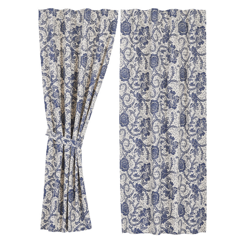 Besmira 100% Cotton Room Darkening Curtain Panel Pair, 36" W x 63" L