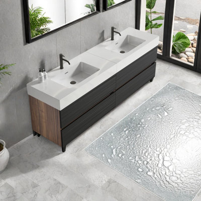 Meuble-lavabo moderne avec rangement 72 po Grace