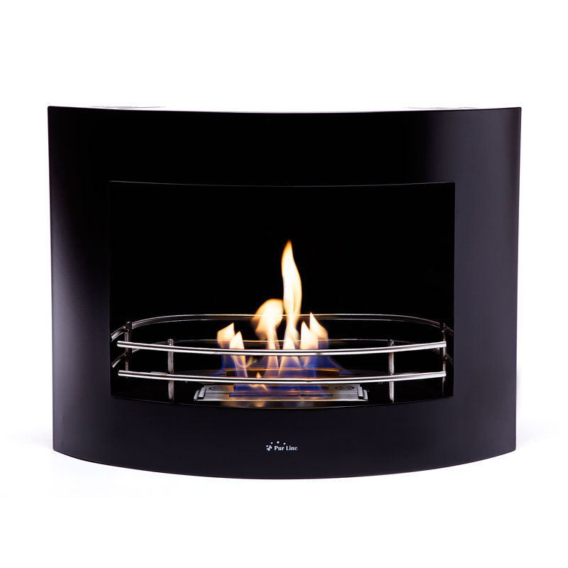 PURLINE 60cm W Black Bio-Ethanol Fireplace