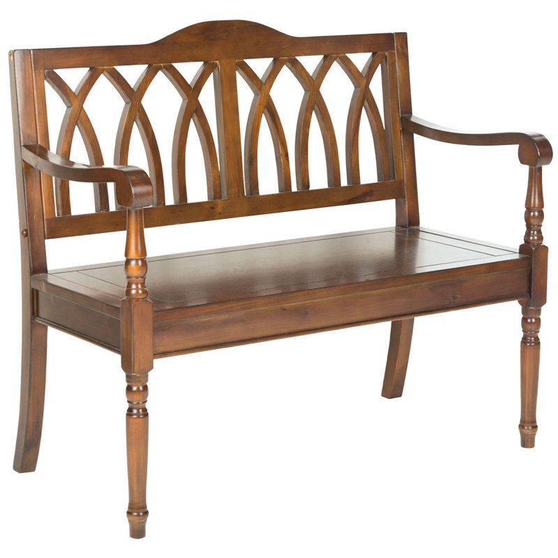 Lords Upholstered Bench, Dark Teak