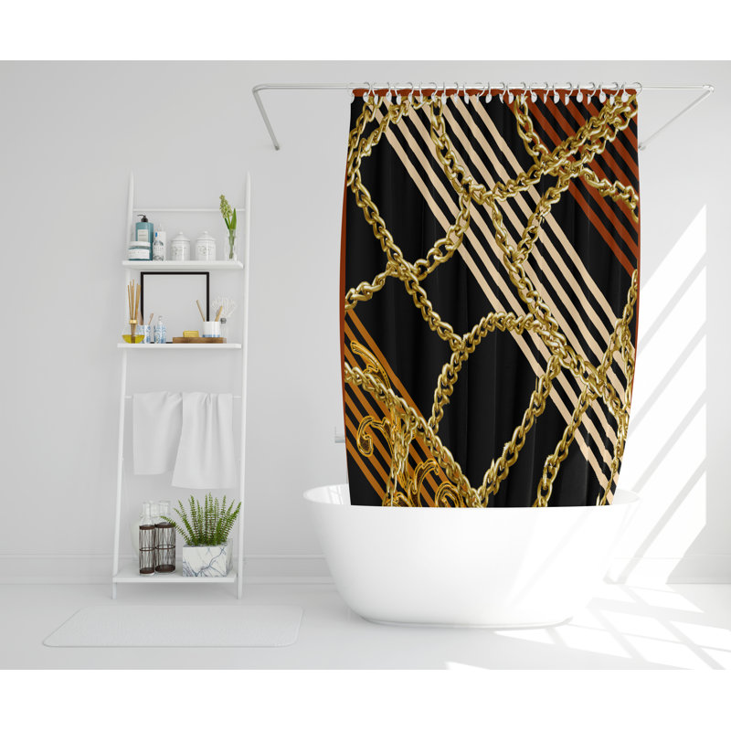 Lazaro Polyester Shower Curtain, 177cm H x 177cm W
