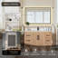 Meuble-lavabo simple 48 po avec miroir Calacatta