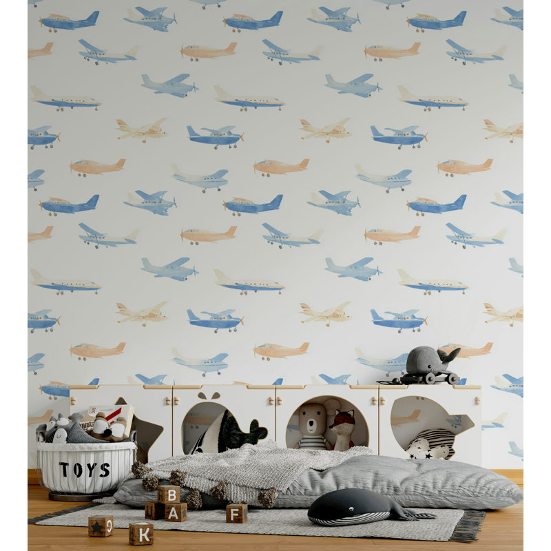 Papier peint blanc avec fond d'écran Airplanes
