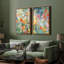 «Vibrant Floral Field», impression murale encadrée 2 pièces-2106306837-2106306840