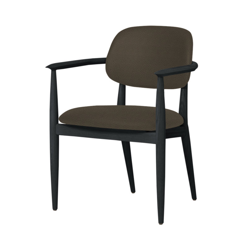 Chaise Slow de Space Copenhagen, Chêne gris, Gris anthracite Bellagio 2 4502