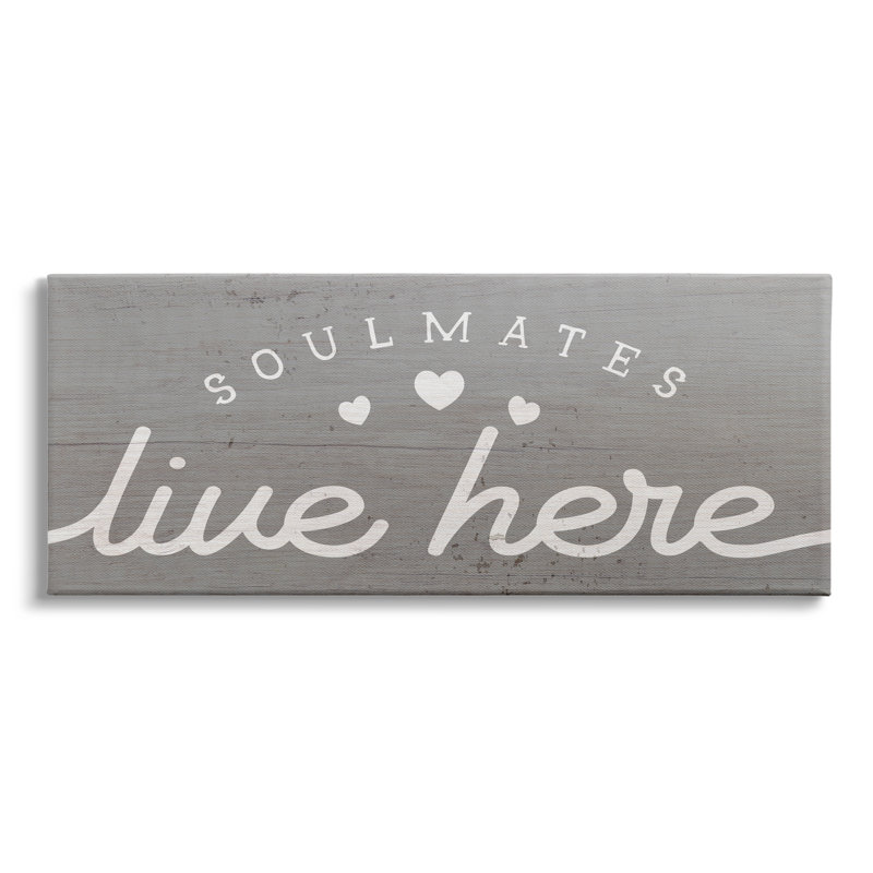 «Soulouses Live Here», inspiration romantique, H 10 po x l 24 po, Toile tendue