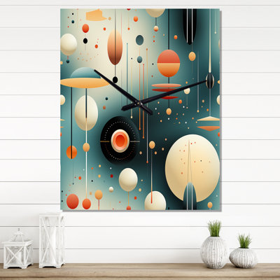 Jamyis - Horloge murale abstraite Mid-Century