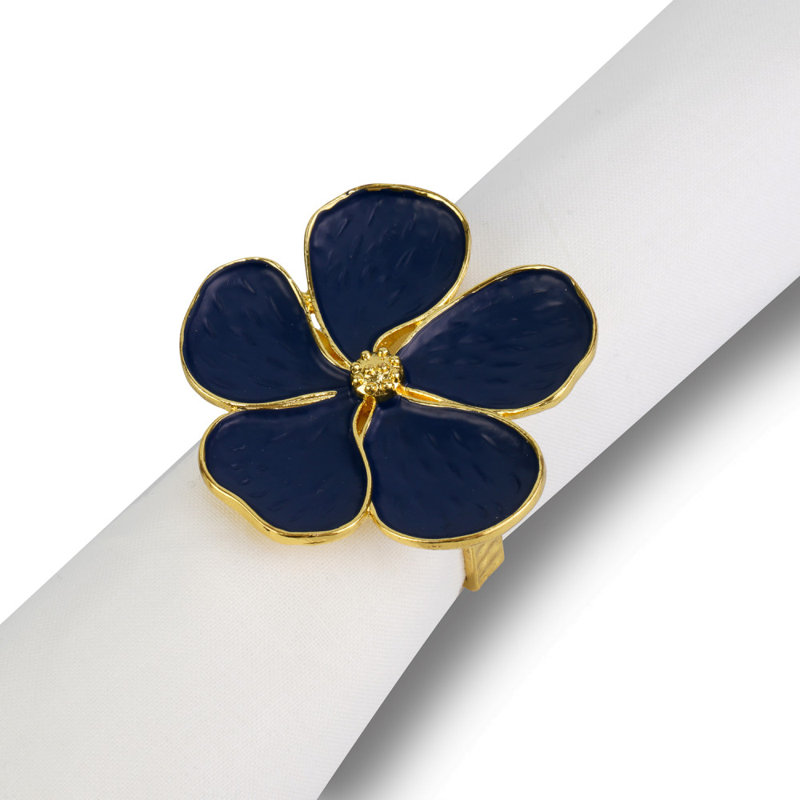 Metal Napkin Ring, Cobalt