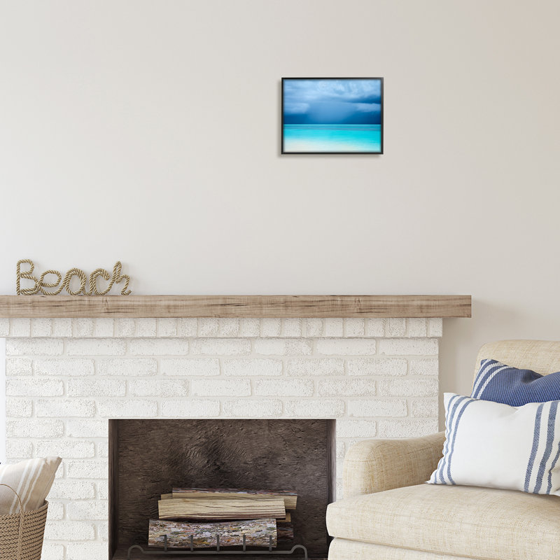 «Au-537-Giclee Turquoise Ocean Landscape» par Dennis Frates, photographie, Giclée encadrée noir minuit