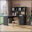 Bureau d'ordinateur avec huche, rangement spacieux et surface de travail spacieuse pour la vie moderne-1391902627