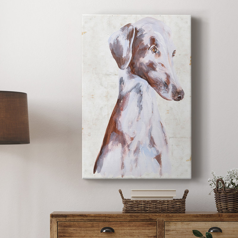 Chien assis II - galerie sur mesure, H 48 po x l 32 po